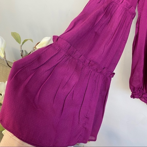 Free People swing sleeves off shoulder top - Picture 6 of 9